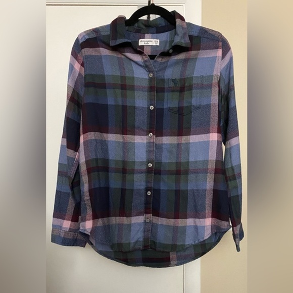 Abercrombie Kids Flannel Button Down Size 15/16 - Picture 1 of 5